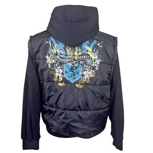 Southpole Youth XL (20) Graphic Nylon Cotton Puffer Jacket Y2K HipHop Streetwear